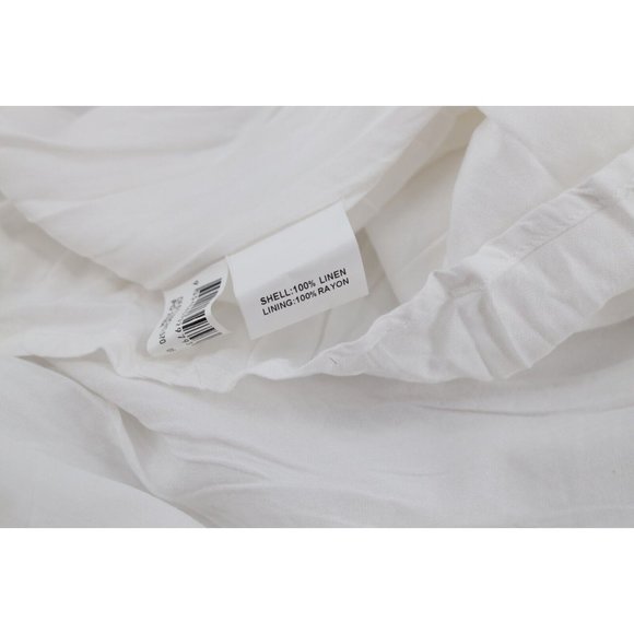 NWT DISSH WOMEN SIZE 4 KOKO CHOCOLATE PALM MIDI DRESS/ Beige White Flora Linen - Picture 12 of 12